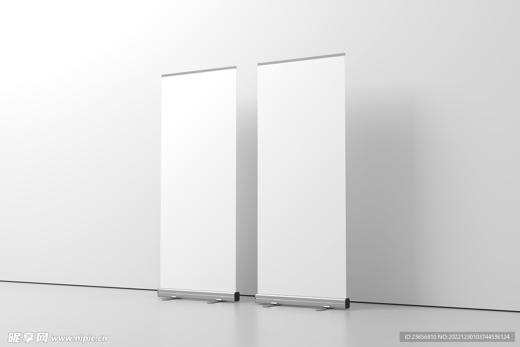 高端商务简约展架展示样机 