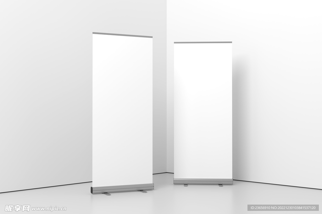 高端商务简约展架展示样机 