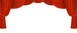 深红色窗帘