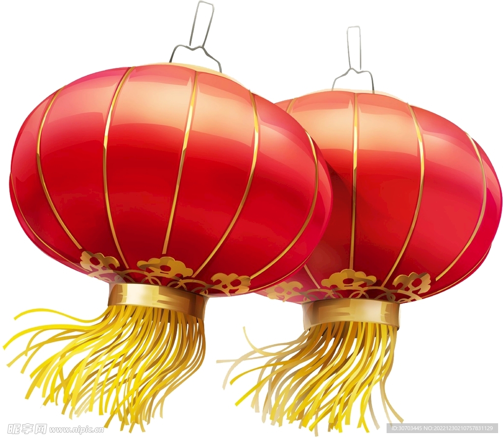 深红色灯笼