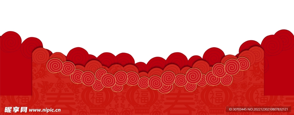 红色花纹背景
