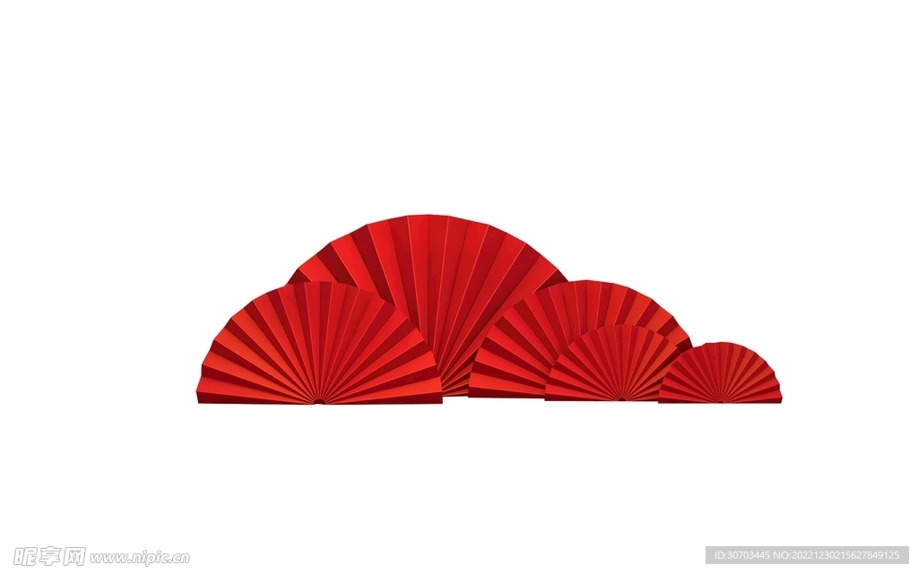 红色的扇子