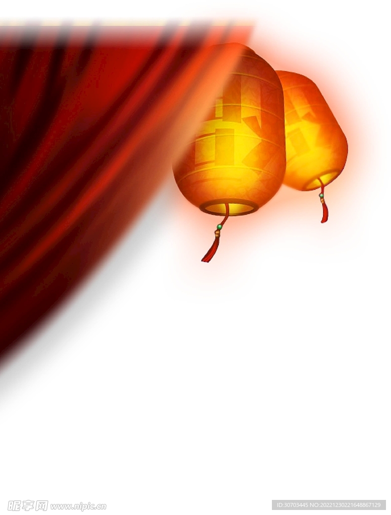 窗帘和灯笼