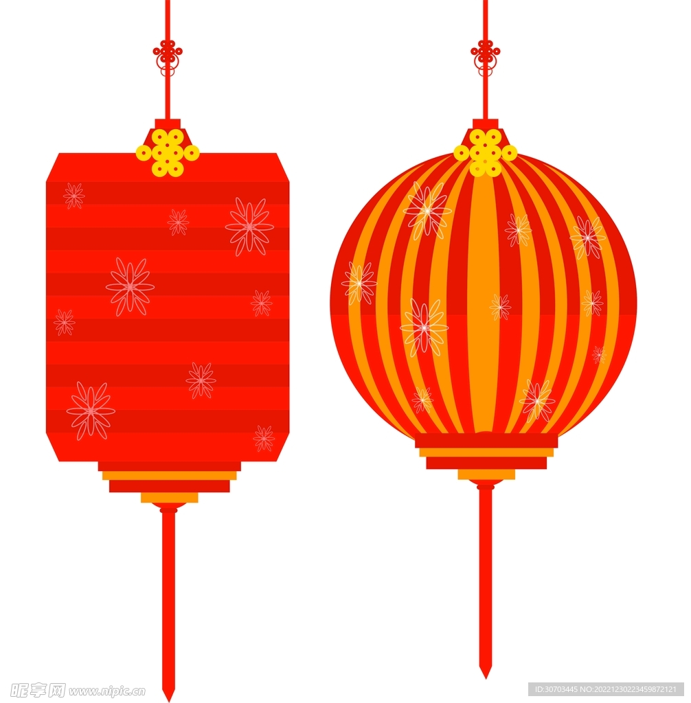 方形和圆形灯笼
