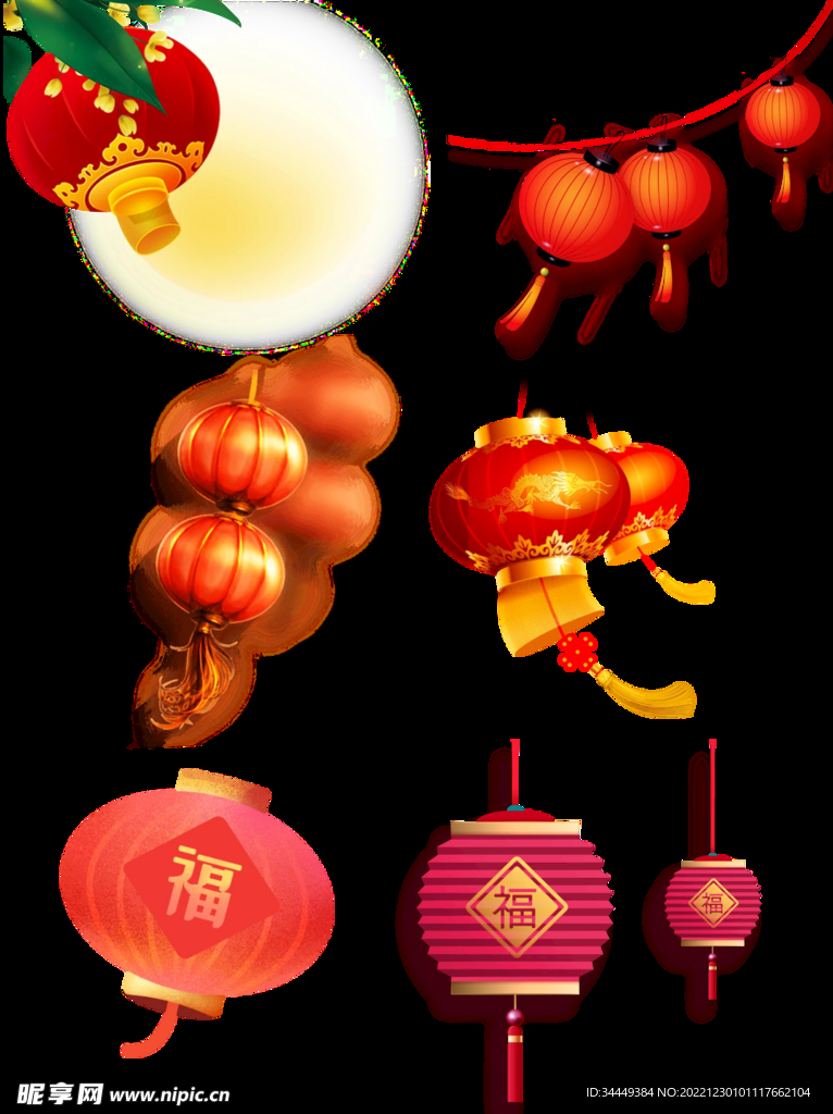 矢量新年灯笼素材