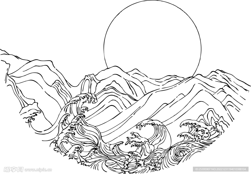 山水手绘