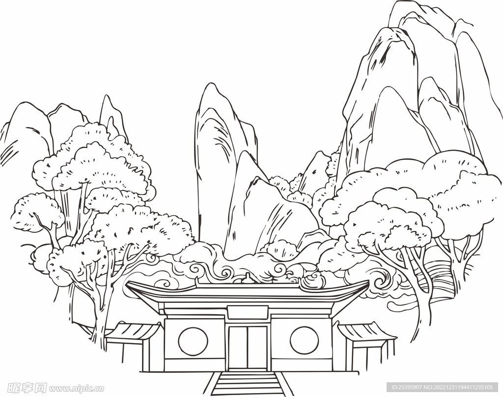 素材山脚