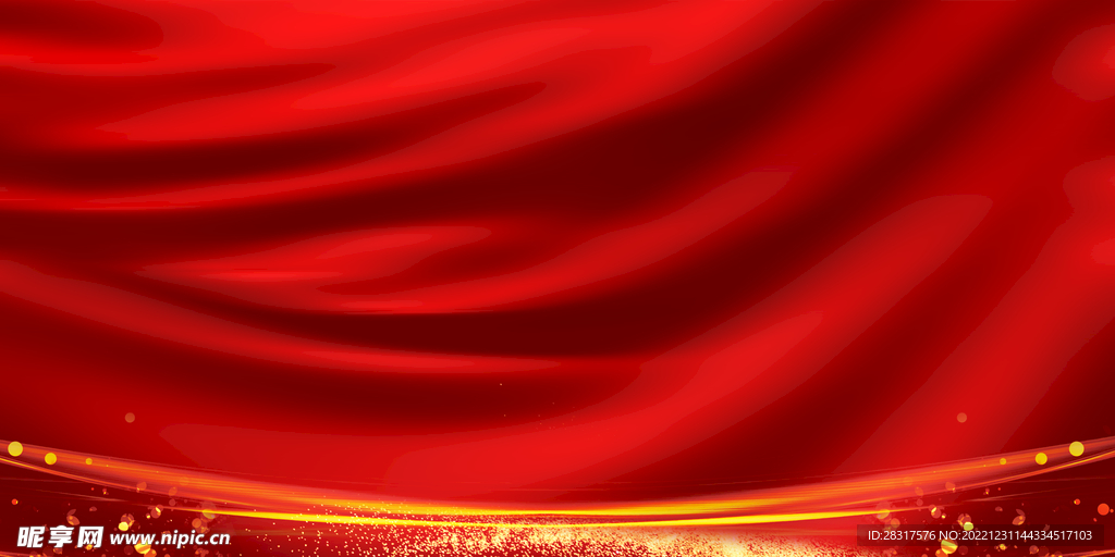 红色展板背景