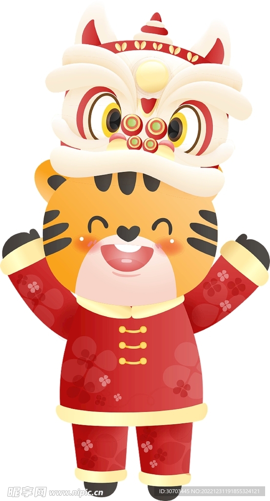 红色衣服和老虎