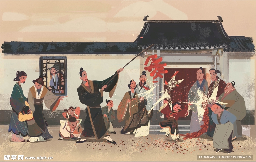 屋檐和人群
