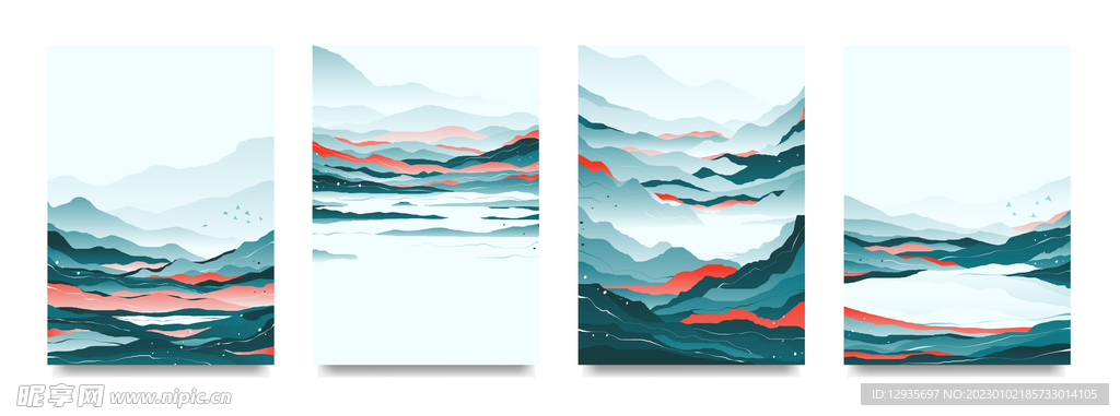 水墨山水背景