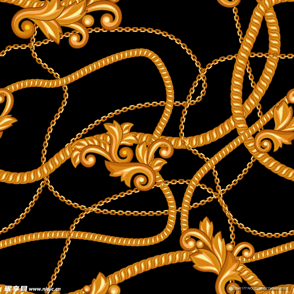 黄色链条绳子