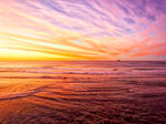 海边夕阳