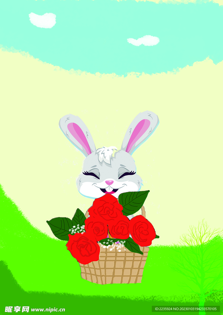 小兔 花
