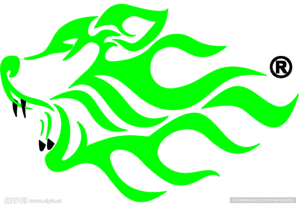 绿色狮头logo