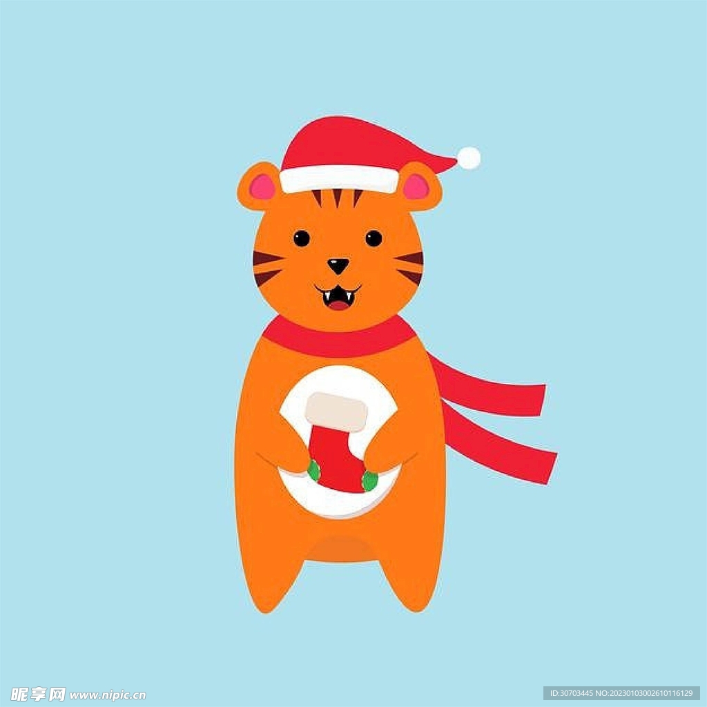 红色帽子和老虎