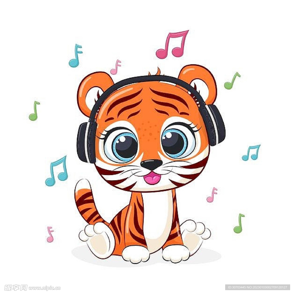 听音乐的虎