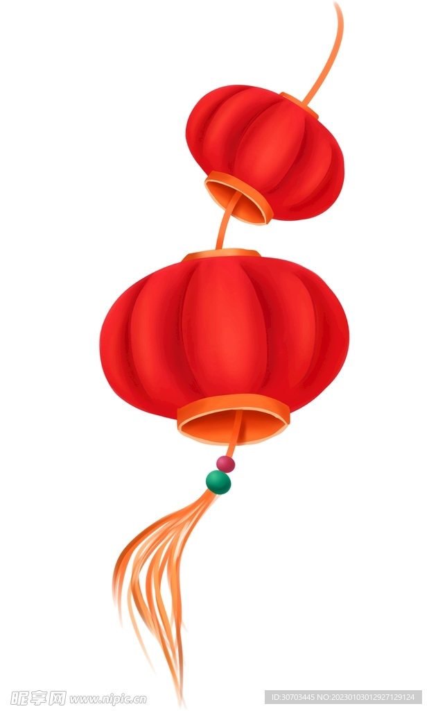 红色灯笼和流苏
