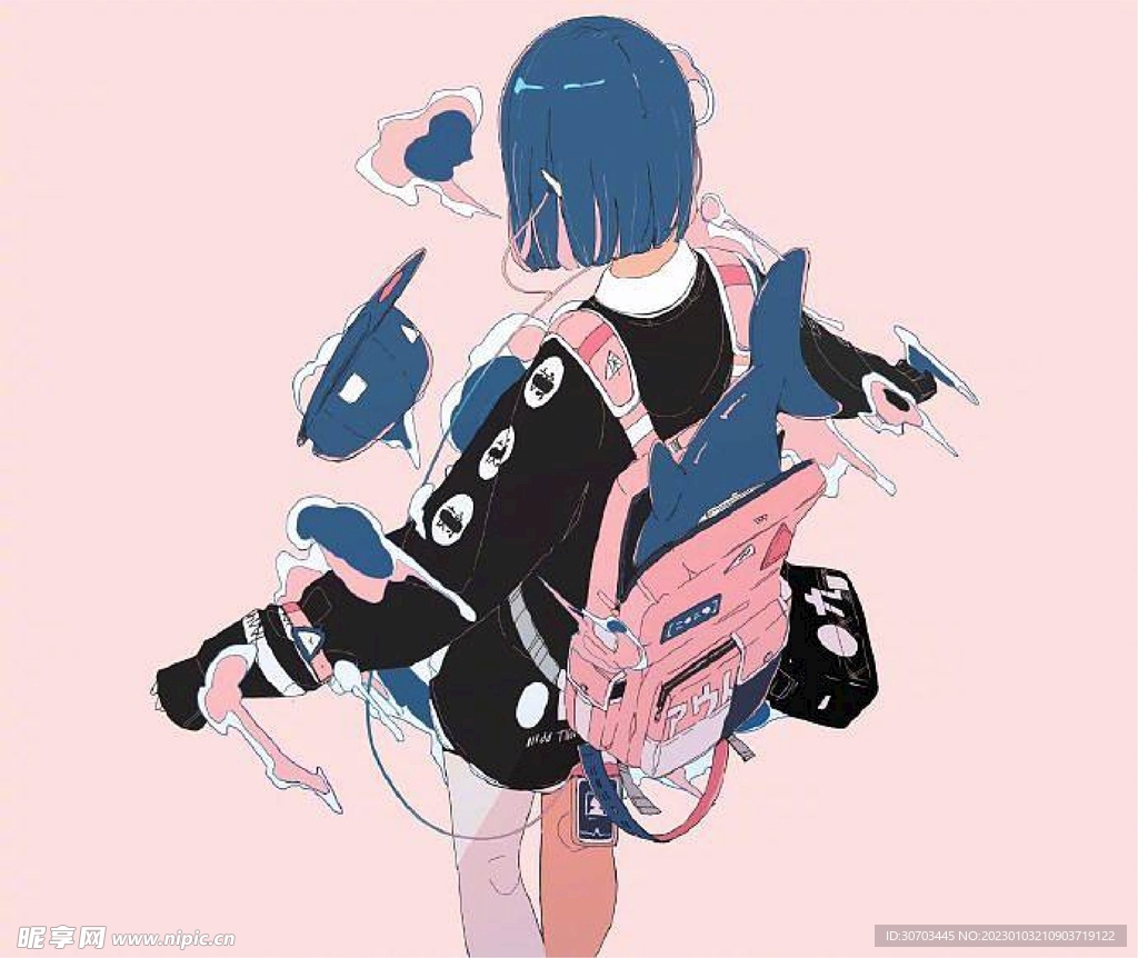 短发女孩