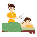 艾灸手绘插图单层免抠素材