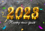 炫酷2023艺术立体字新年海报