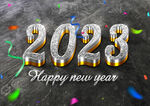 炫酷2023艺术立体字新年海报