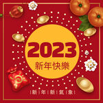 简约2023年新年宣传海报