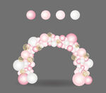 粉色气球拱门
