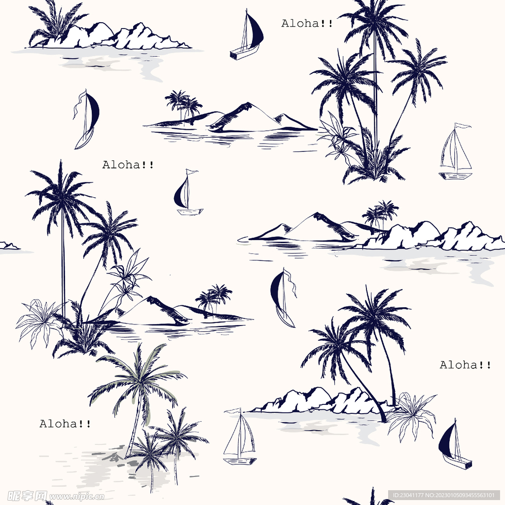 岛屿椰子树