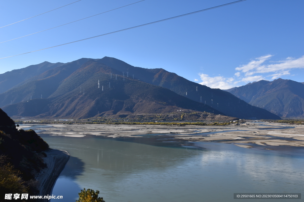 湖滩沙滩高山河流