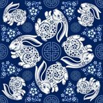 春节兔子素材兔子元素图案 