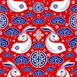 春节兔子素材兔子元素图案 