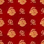 春节兔子素材兔子元素图案 