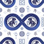 春节兔子素材兔子元素图案 
