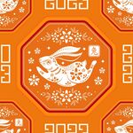 春节兔子素材兔子元素图案 