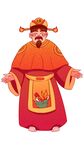 传统文化迎灶神插画