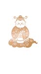 金色迎灶神png素材