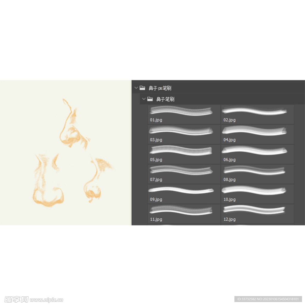 PS鼻子素材笔刷
