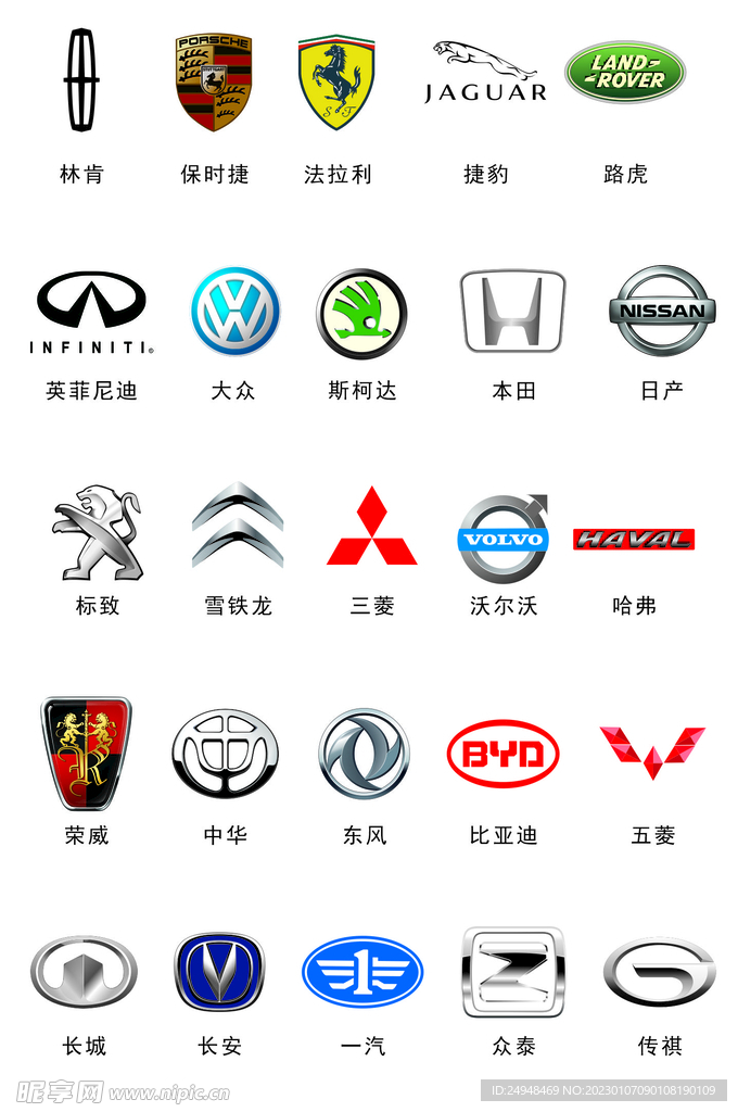 汽车标志矢量logo