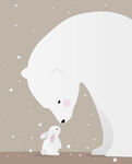 北极熊 白兔