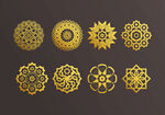 金色花纹图案