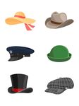 各式各样的帽子矢量素材