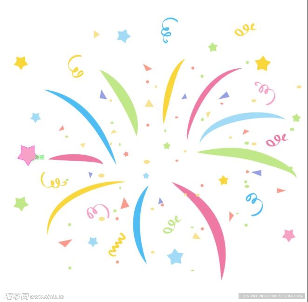 节日庆祝彩带素材