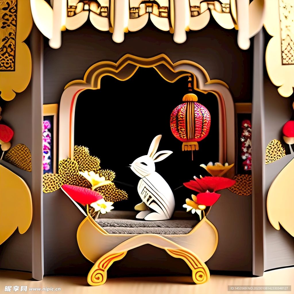 兔子剪纸