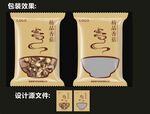 干货香菇包装效果图和平面图