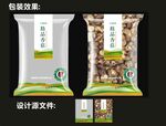 干货香菇包装效果图和平面图 