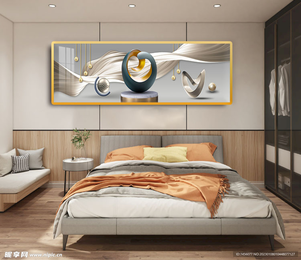 艺术品轻奢时尚床头画挂画