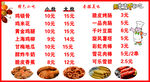 小吃价目表