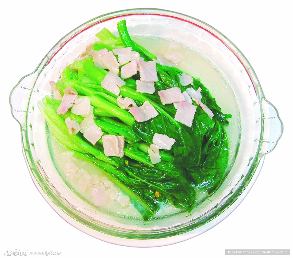 盐肉淋菜心