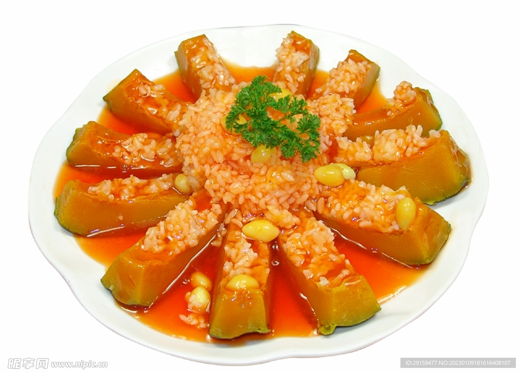 银杏糯米蒸南瓜